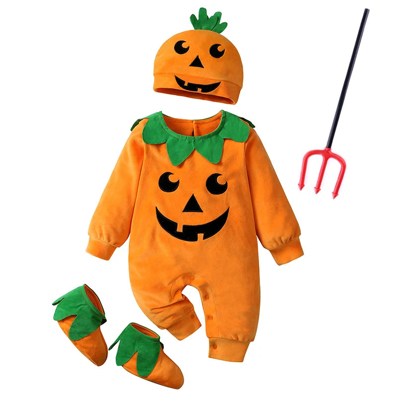 Pumpkin Cosplay Baby Girls Boys Halloween Costume Sets