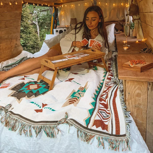 Tribal Blankets Indian Outdoor Rugs Camping Picnic Blanket Boho Decorative