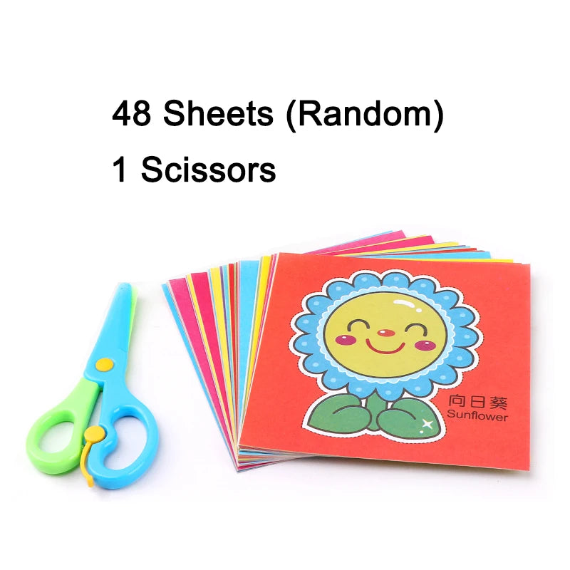 Paper-Cut Set Paper Cutting Scissor Skills Activity Cutting Book Kids Crafts