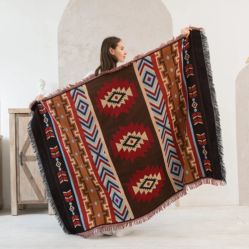 Tribal Blankets Indian Outdoor Rugs Camping Picnic Blanket Boho Decorative