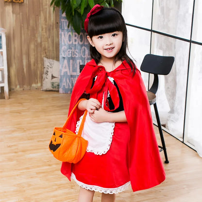 Girl Halloween Cosplay Little Red Riding Hood Performance