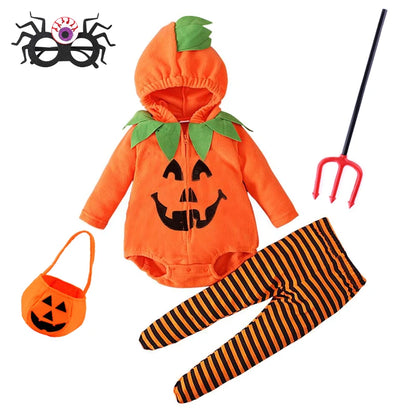 Pumpkin Cosplay Baby Girls Boys Halloween Costume Sets