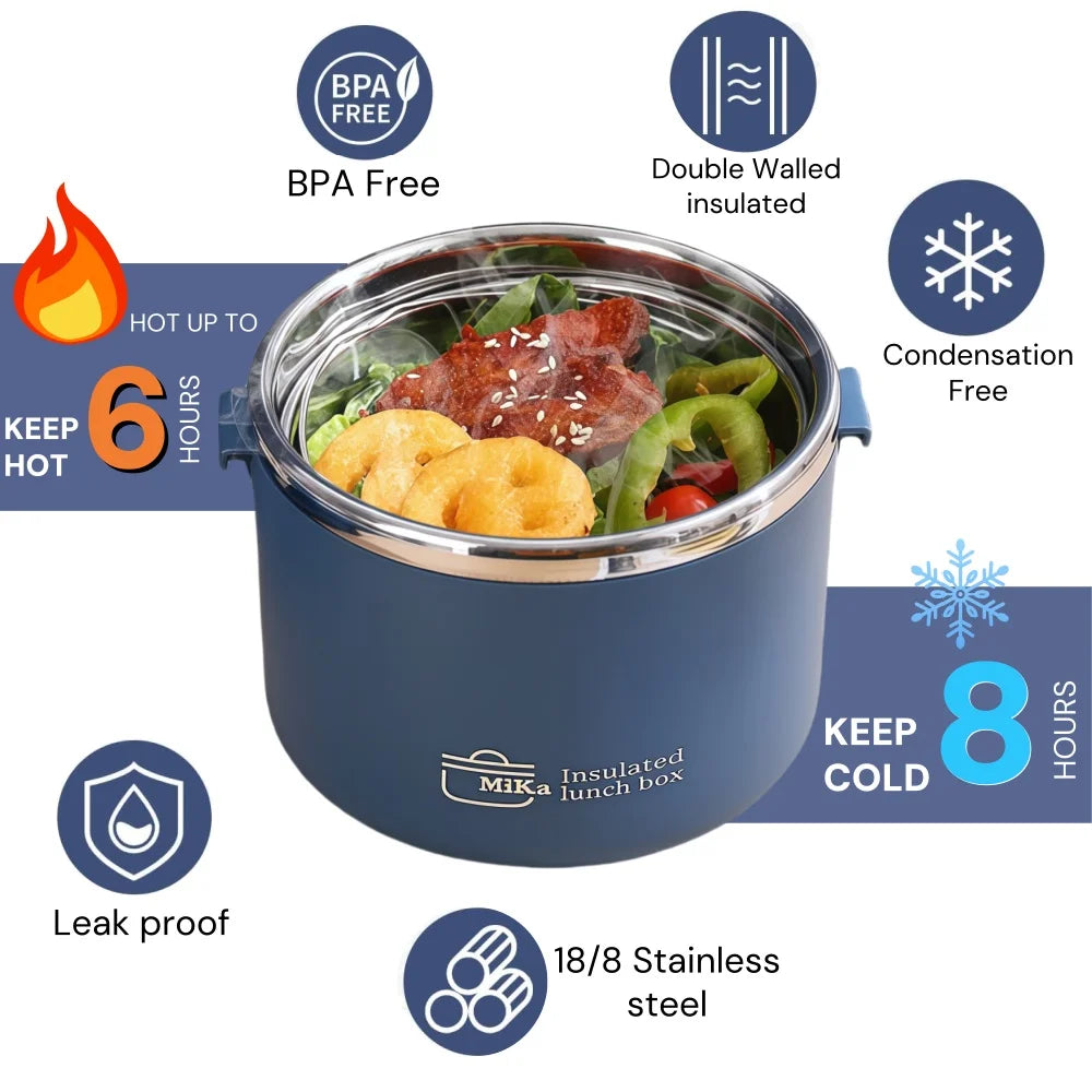 Stainless Thermal Insulation Bento Lunch Box Pot Jar
