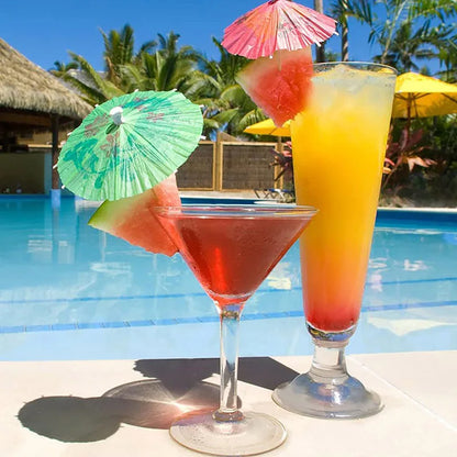 Paper Cocktail Parasols Umbrellas Mini Paper Umbrella Drink Fruit Cake
