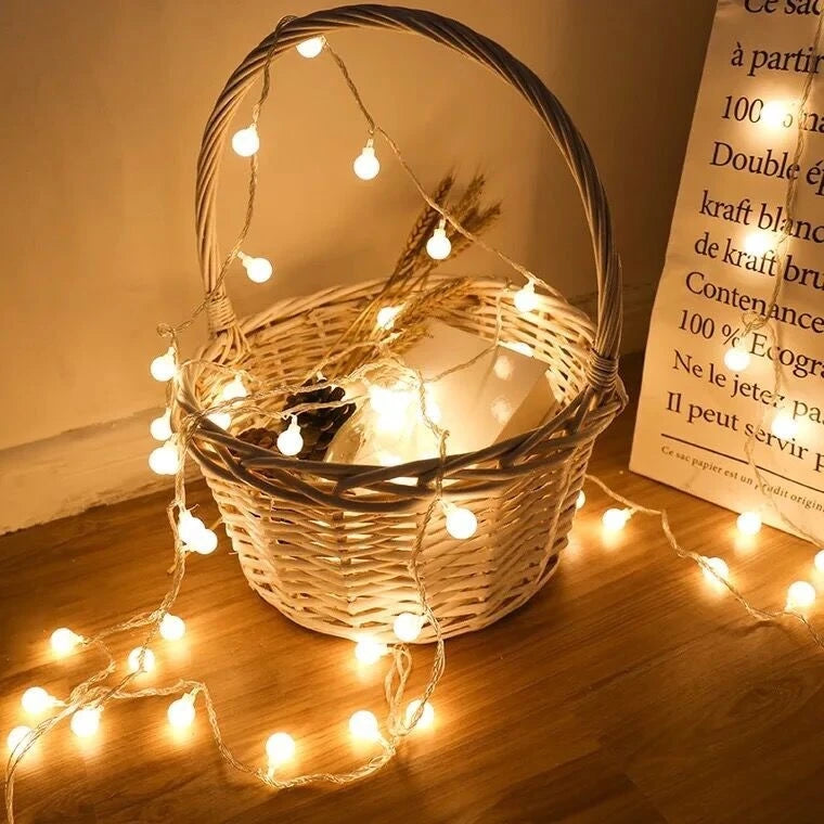 USB/Battery Power Ball LED String Lights Garland Lights  Outdoor Lamp