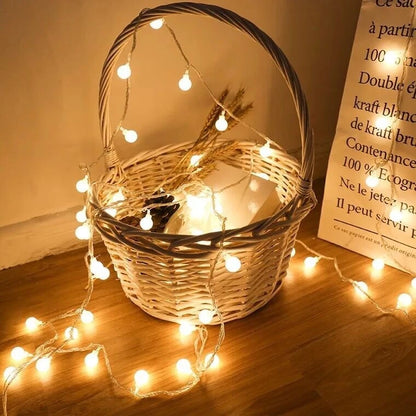 USB/Battery Power Ball LED String Lights Garland Lights  Outdoor Lamp