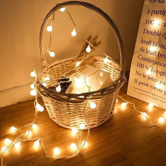 USB/Battery Power Ball LED String Lights Garland Lights  Outdoor Lamp