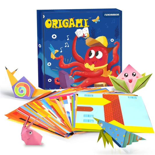 Montessori Toys Cartoon Animal Origami Paper Kid DIY Craft Toy