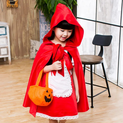 Girl Halloween Cosplay Little Red Riding Hood Performance