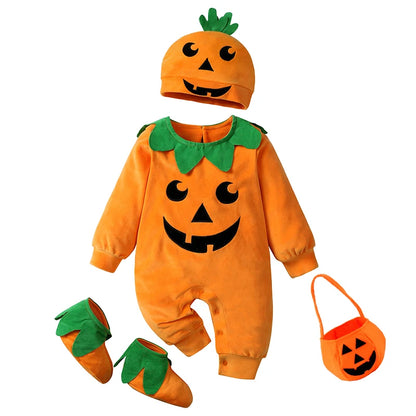 Pumpkin Cosplay Baby Girls Boys Halloween Costume Sets