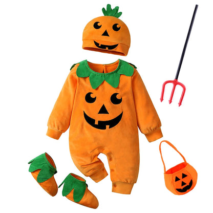 Pumpkin Cosplay Baby Girls Boys Halloween Costume Sets