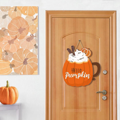 Adorable Pumpkin - Shaped Decor: "Hello Pumpkin" with Cream