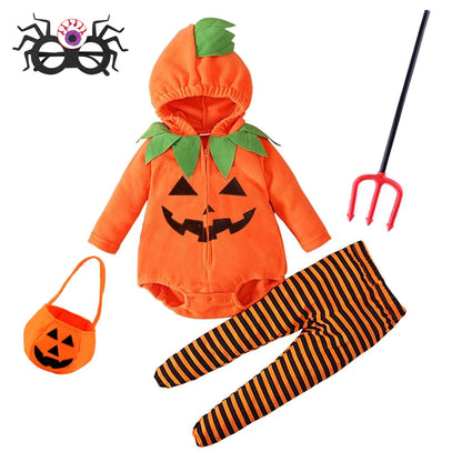 Pumpkin Cosplay Baby Girls Boys Halloween Costume Sets