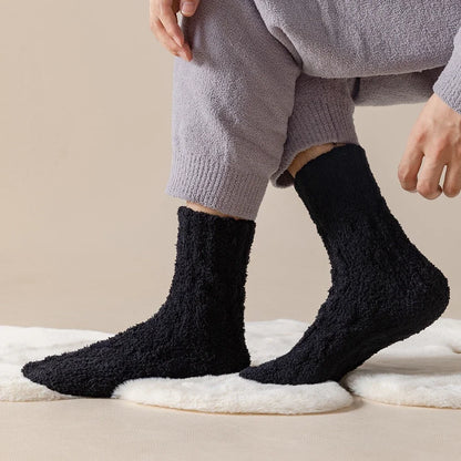 Thick Warm Winter Socks Men Coral Fleece Thermal High Quality Middle Tube