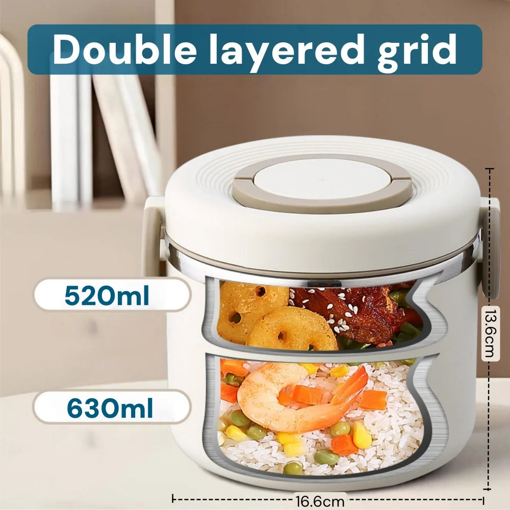 Stainless Thermal Insulation Bento Lunch Box Pot Jar
