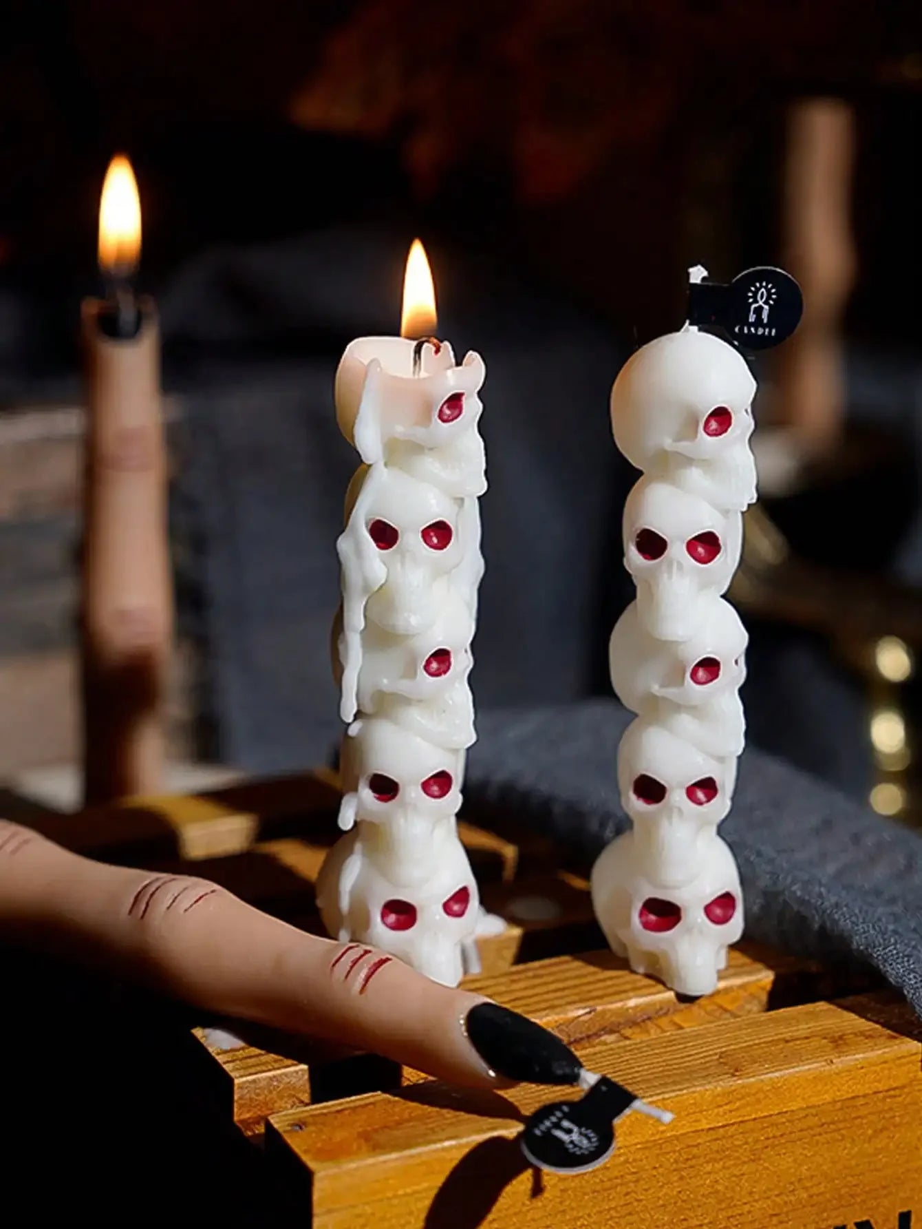 Scented Candle-Spooky Finger/Pumpkin/Skull Design Festive Party