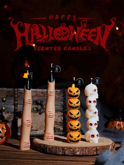 Scented Candle-Spooky Finger/Pumpkin/Skull Design Festive Party