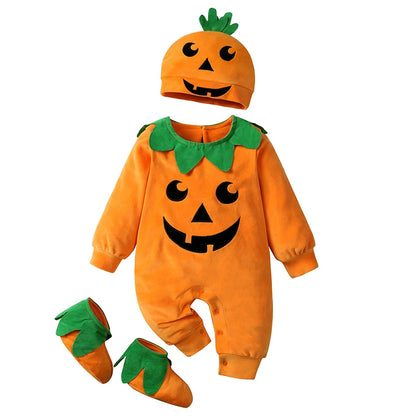 Pumpkin Cosplay Baby Girls Boys Halloween Costume Sets