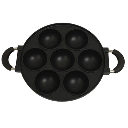 7 Hole Cooking Cake Pan Cast Iron Omelette Pan Non-Stick Cooking Pot