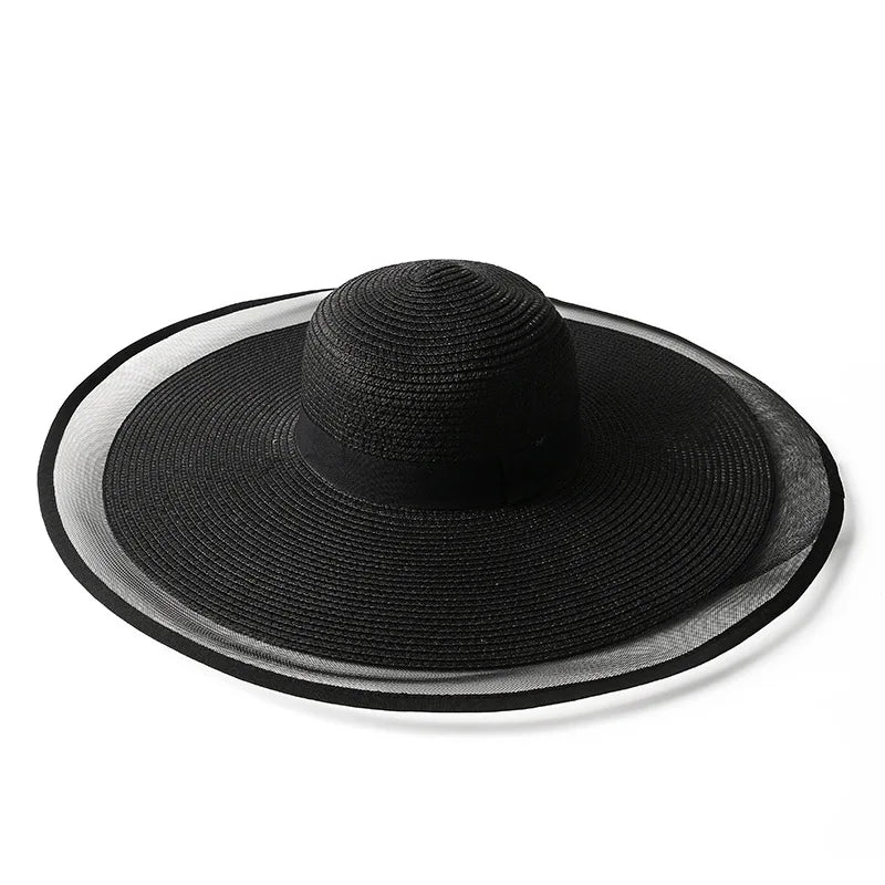 Women Sun Hat Big Eaves Waves Beach Cap Ladies Hat Big Brim Sun Visors