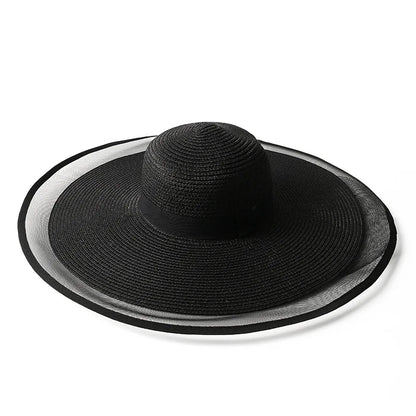 Women Sun Hat Big Eaves Waves Beach Cap Ladies Hat Big Brim Sun Visors