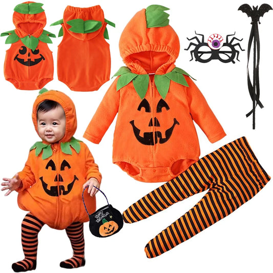 Pumpkin Cosplay Baby Girls Boys Halloween Costume Sets