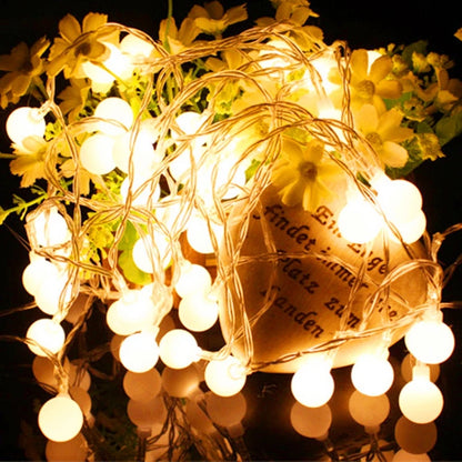 USB/Battery Power Ball LED String Lights Garland Lights  Outdoor Lamp