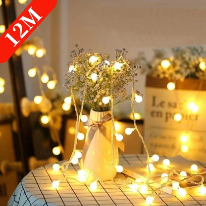 USB/Battery Power Ball LED String Lights Garland Lights  Outdoor Lamp