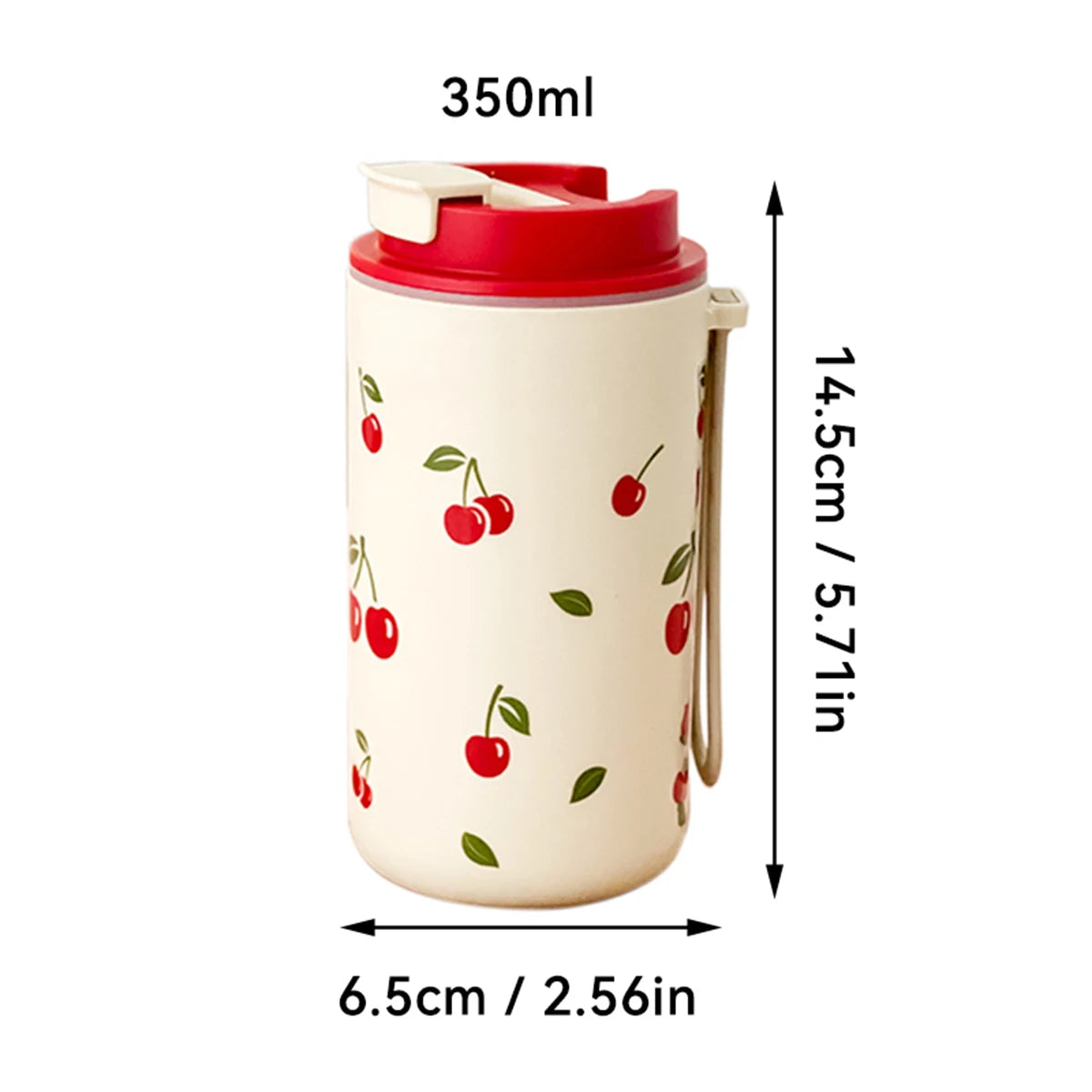 Travel Portable Plastic Coffee Mug With Nylon Rope Sealed Leak Proof