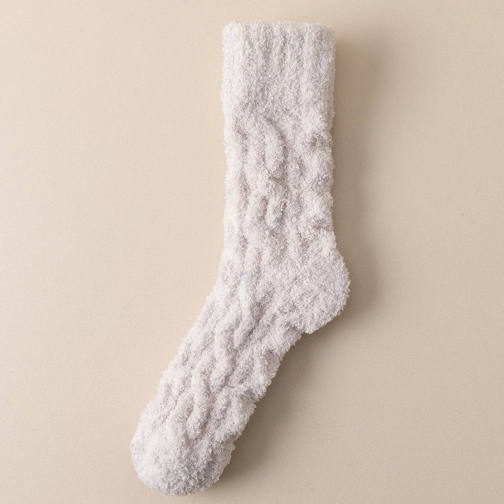 Thick Warm Winter Socks Men Coral Fleece Thermal High Quality Middle Tube