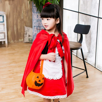 Girl Halloween Cosplay Little Red Riding Hood Performance