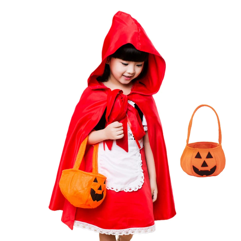 Girl Halloween Cosplay Little Red Riding Hood Performance