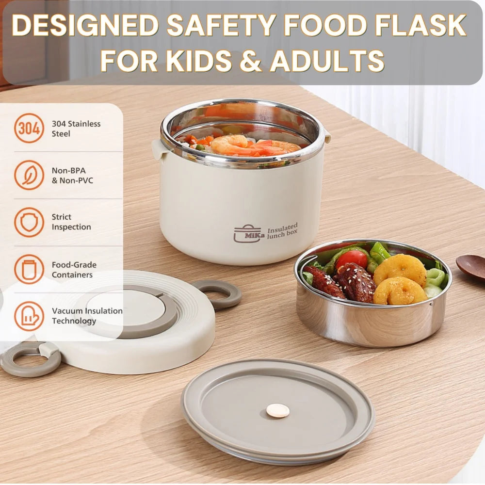Stainless Thermal Insulation Bento Lunch Box Pot Jar