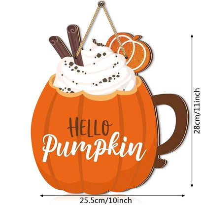 Adorable Pumpkin - Shaped Decor: "Hello Pumpkin" with Cream