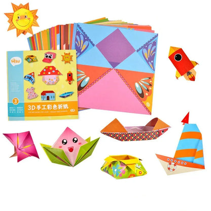 Montessori Toys Cartoon Animal Origami Paper Kid DIY Craft Toy