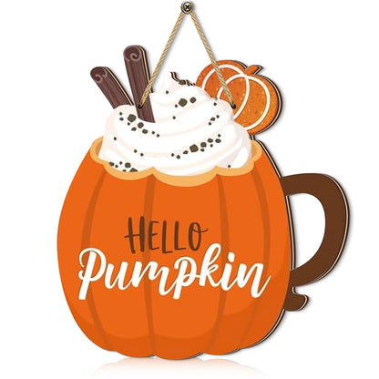 Adorable Pumpkin - Shaped Decor: "Hello Pumpkin" with Cream