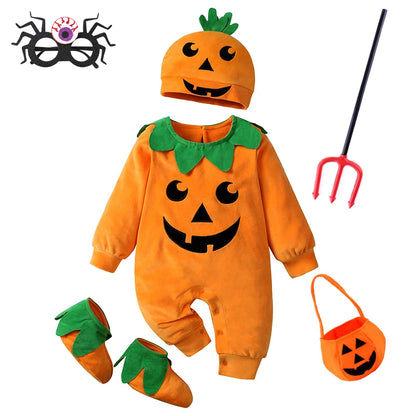 Pumpkin Cosplay Baby Girls Boys Halloween Costume Sets