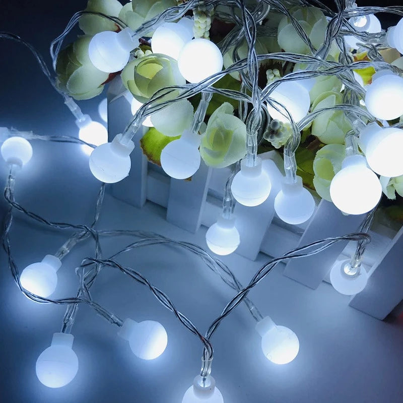 USB/Battery Power Ball LED String Lights Garland Lights  Outdoor Lamp