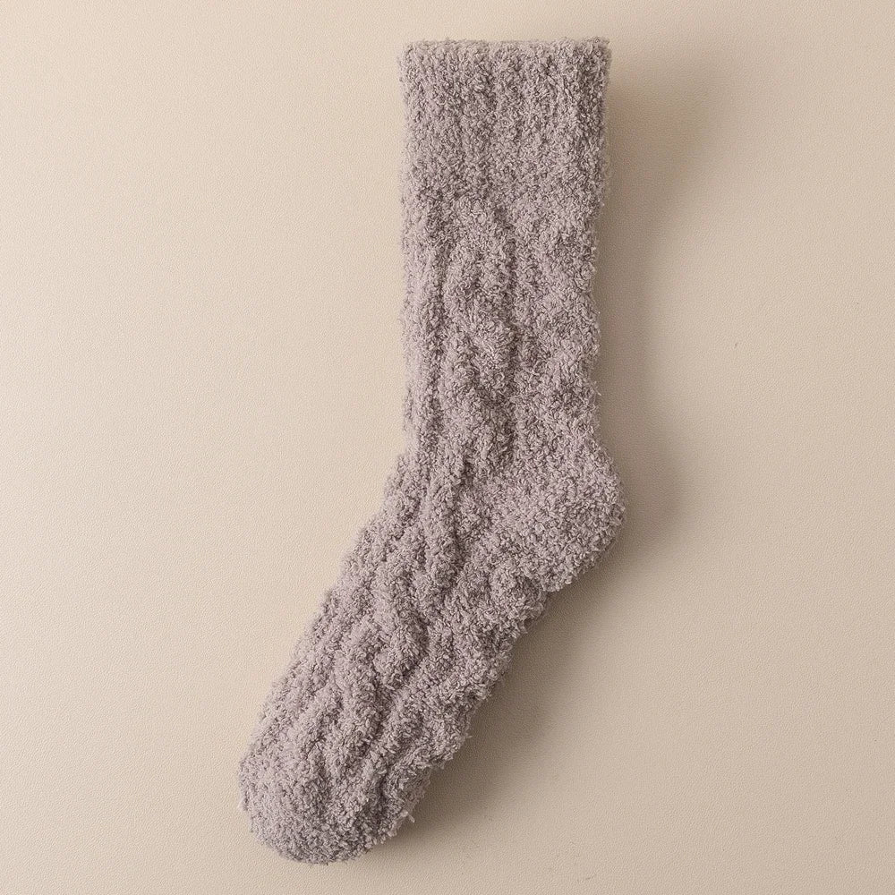Thick Warm Winter Socks Men Coral Fleece Thermal High Quality Middle Tube