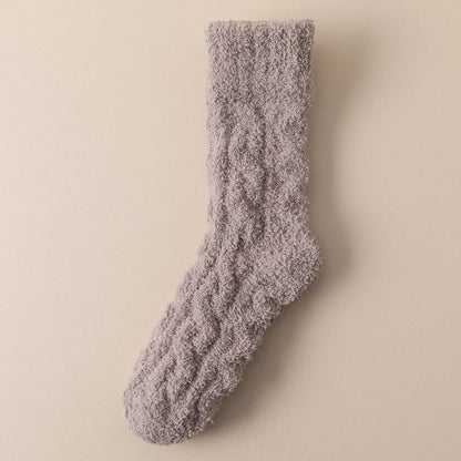 Thick Warm Winter Socks Men Coral Fleece Thermal High Quality Middle Tube