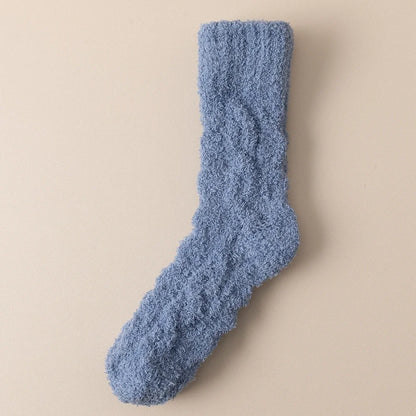 Thick Warm Winter Socks Men Coral Fleece Thermal High Quality Middle Tube