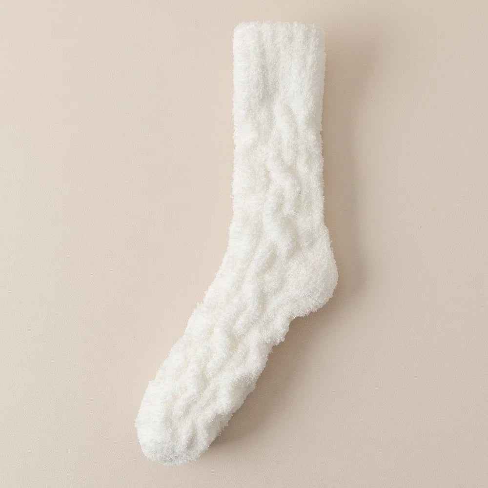 Thick Warm Winter Socks Men Coral Fleece Thermal High Quality Middle Tube