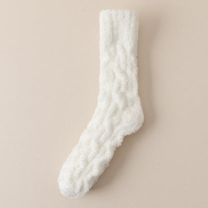 Thick Warm Winter Socks Men Coral Fleece Thermal High Quality Middle Tube
