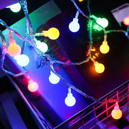 USB/Battery Power Ball LED String Lights Garland Lights  Outdoor Lamp