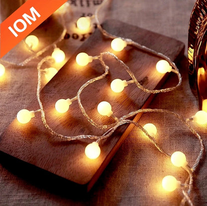 USB/Battery Power Ball LED String Lights Garland Lights  Outdoor Lamp