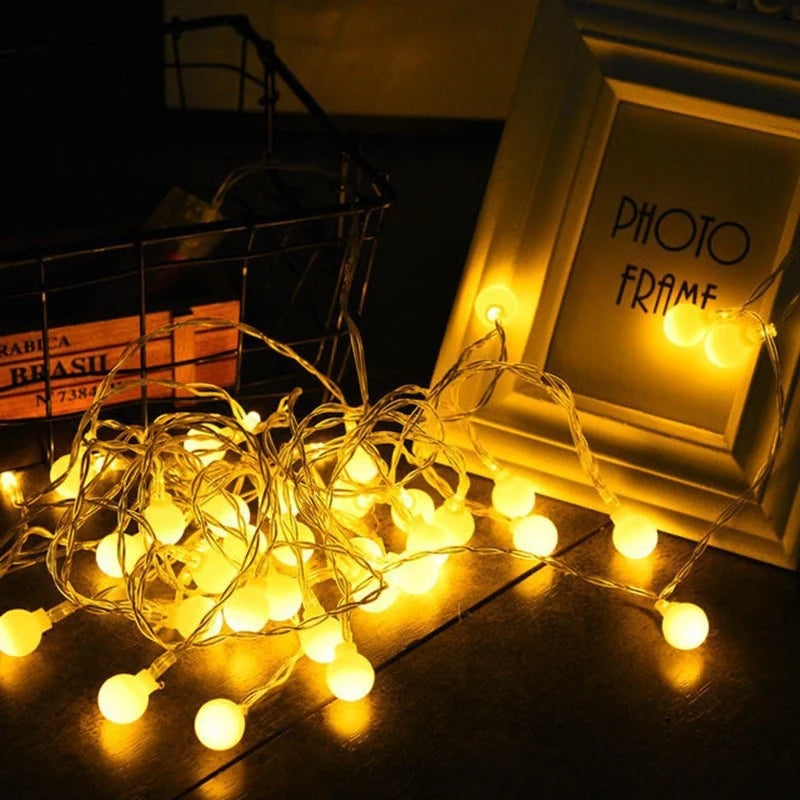 USB/Battery Power Ball LED String Lights Garland Lights  Outdoor Lamp
